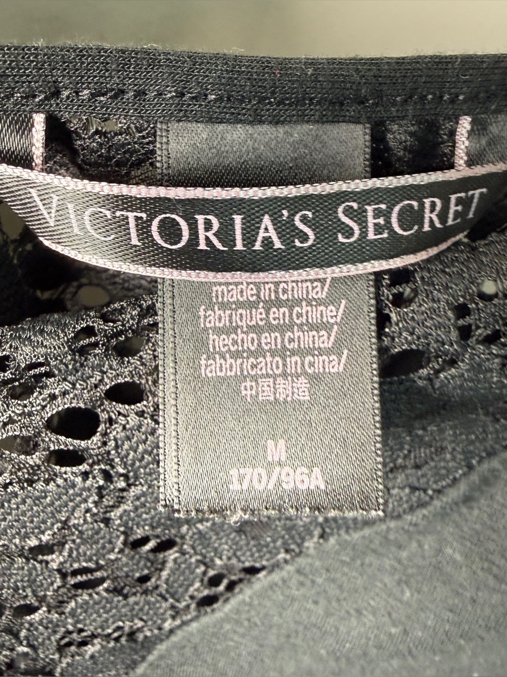 Victoria’s Secret Black Lace V-Neck Spaghetti Strap Romper Cottagecore Size M - Picture 4 of 7